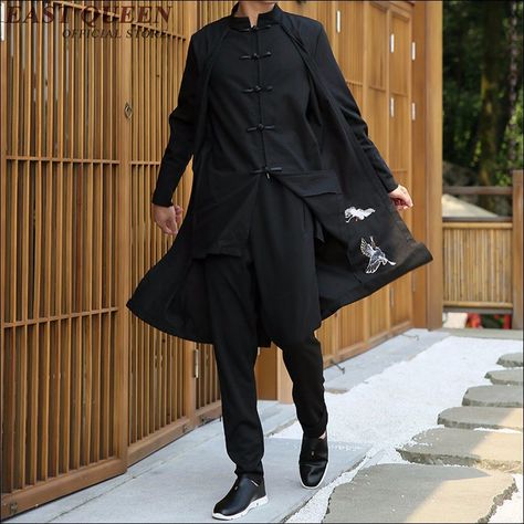 Chinese Fashion Men, Hanfu Men, Traditional Chinese Clothing, Dynasty Clothing, Modern Hanfu, Chinese Traditional Clothing, Peacoats, Jackets Winter, Asian Street Style