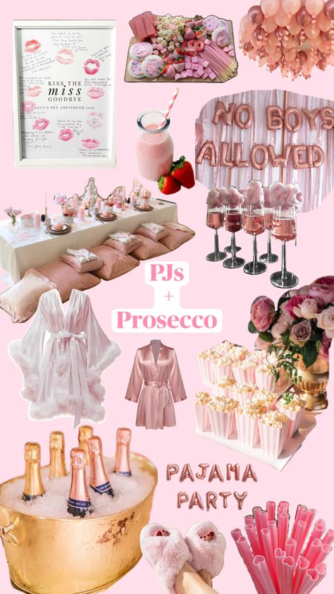 Bachelorette party inspo!! Galsmas Party, Victoria Secret Bachelorette Party, Bali Bachelorette, Bacherlotte Theme Nights, Tea Party Bachelorette Ideas, Pjs And Prosecco Bachelorette Party, Bridgerton Bachelorette Party, Pink Bachelorette Theme, Pretty In Pink Bachelorette Party