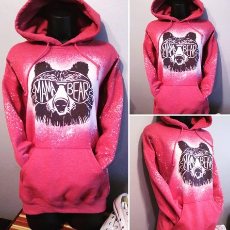 Mama Bear Hoodie, Weekend Sweatshirt, Distressed Hoodie, Diy Shirts, Bling Shirts, Craft Craft, Sublimation Ideas, Shirt Making, Mom Hoodies