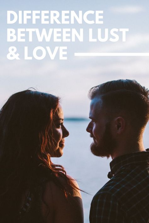 Man and woman staring into each other's eyes with the ocean in the backdrop. Text reads "Difference between lust & love" Marriage Help, Magazine Article, Love And Lust, Magazine Articles, Powerful Words, A Book, Check It Out, Magazine, Movie Posters