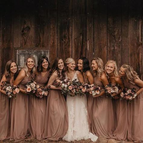 Bridesmaid Dresses, Colors and Combinations #bride #bridesmaids #bridesmaiddresses #bridedress #maidofhonor Rust Wedding, Wedding Color Ideas, Fall Bridesmaids, Bridesmaid Dresses Under 100, Fall Bridesmaid Dresses, Tulle Bridesmaid Dress, Cheap Bridesmaid, Bridesmaid Dress Colors, Wedding Rustic