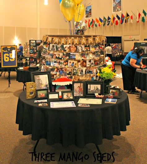 Three Mango Seeds: Photo Display Board (Senior Table/Graduation) Grad Tables, Senior Table Display, Graduation Party Picture Display, Table Graduation, Ffa Banquet, Grad Table, Senior Table, Graduation Display, Senior Board