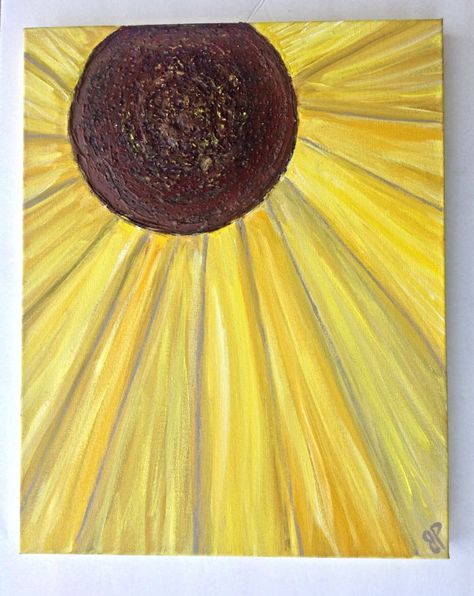 Original Abstract Art SUNFLOWER Textured Acrylic by ColoradoColors Sunflower Painting Ideas, Paint Birds, Summer Paintings, Sunshine Theme, Art Sunflower, Acrylic Canvas Painting, Window Panes, Textured Acrylic, Daisy Painting