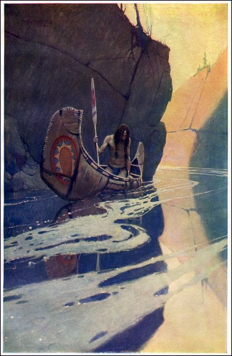 Native American Art, N C Wyeth, Nc Wyeth, Howard Pyle, Art Et Illustration, Native Art, Western Art, American Artists, Vintage Illustration