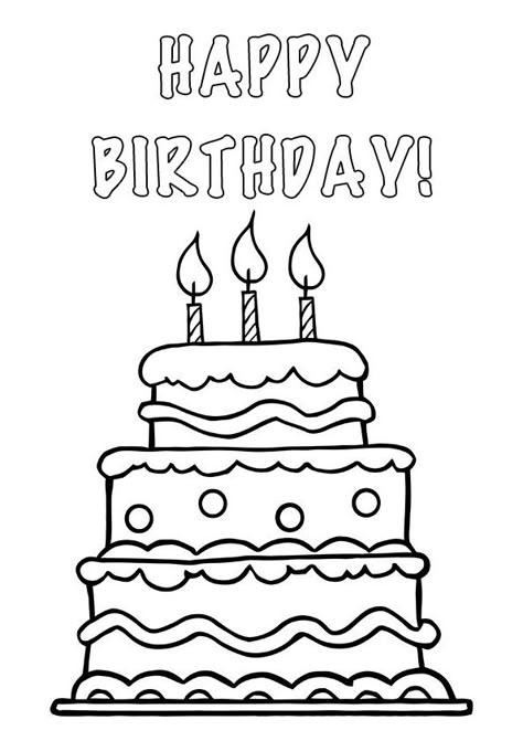 Clipart cake black and white no candle - Clip Art Library Happy Birthday Cake Drawing, Cake Clipart Black And White, Birthday Cake Printable, Birthday Card Black And White, Birthday Cake Coloring Page, Happy Birthday Drawing, Happy Birthday Ideas, Birthday Cake Drawing, Birthday Cake Clipart