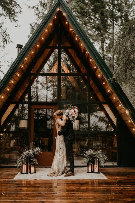 Mount Rainier A-Frame - 27 Stunning Destinations That Will Make You Want to Elope Cabin Elopement, Secluded Cabin, Decor Western, Cabin Wedding, June Bug, Mount Rainier National Park, A Frame Cabin, Rainier National Park, Lodge Decor