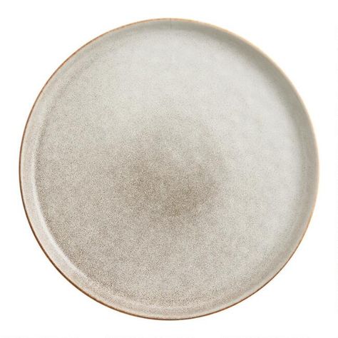 Vita Ivory And Brown Reactive Glaze Dinner Plate | World Market Ceramic Plates Designs, Modern Plates, Bronze Lighting, Kitchen Dinnerware, Light Dinner, Reactive Glaze, Dinner Plate Sets, Plate Design, Dinner Sets