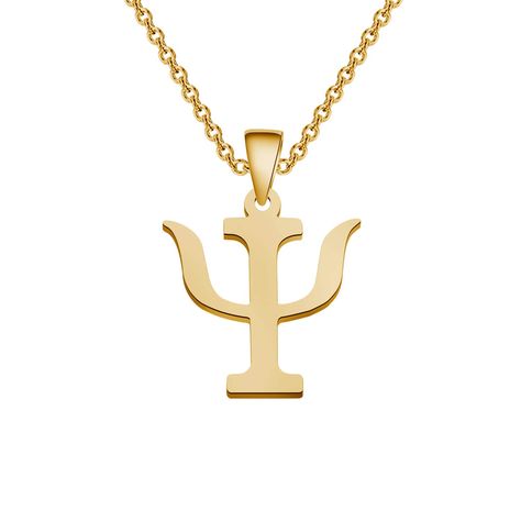 HOLLP Psi Symbol Necklace Psychology Psychiatry Psi Symbol Pendant Necklace Greek Alphabet Necklace Medical Sign Jewelry Medical Sign, Alphabet Necklace, Letter Symbols, Psychology Student, Greek Alphabet, Boys Jewelry, Symbol Necklace, Jewelry Bracelets Gold, Jewelry Manufacturers