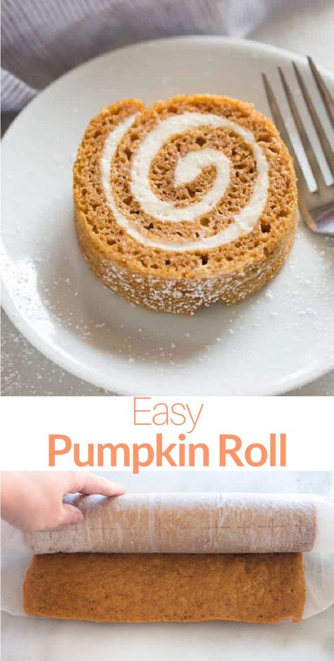 I’ve got one simple trick that makes this classic Pumpkin Roll recipe EASY and mess-free! It has the best soft texture and flavor with a delicious cream cheese filling. Easy Pumpkin Roll, Pumpkin Roll Recipe Easy, Pumpkin Roll Recipe, Pumpkin Cakes, Pumpkin Roll Cake, Pumpkin Rolls Recipe, Cake Rolls, Cake Roll Recipes, Pumpkin Roll