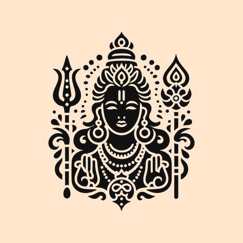 A black and white drawing of a buddha wi... | Premium Vector #Freepik #vector #lakshmi #hindu-goddess #hindu-symbols #indian-god-illustration Goddess Line Drawing, God Drawing Hindu, Jamdani Motifs, Temple Background, God Illustration, Simple Mandala Design, Art Deco Design Graphics, God Painting, Mdf Design