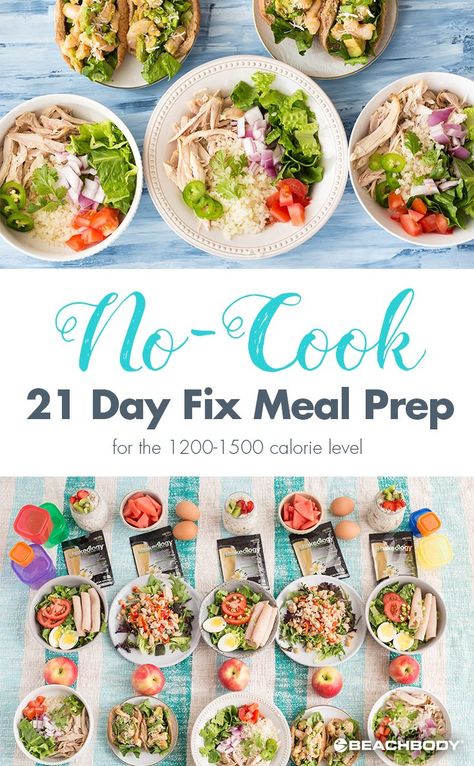 21 Day Fix Meal Prep, Meal Prep Easy, 21 Day Fix Diet, Autumn Calabrese, 21 Day Fix Meal Plan, Quick Meal Prep, Beachbody Recipes, No Cook, 21 Day Fix Meals