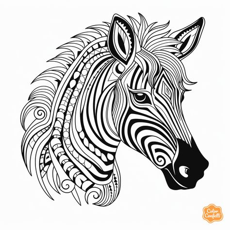 illustration of Monochrome zebra mandala page Zebra Coloring Pages, Mom Coloring Pages, Mandala Turtle, Coloring Page For Adults, Relaxing Colors, Safari Adventure, Color Images, Fantasy Fairy, Pen Art