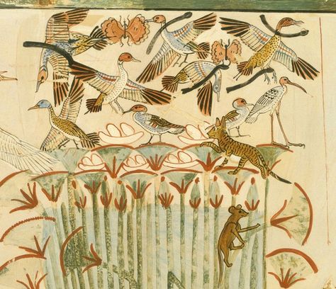 Animals In Ancient Egypt, Egyptian Animals Ancient Egypt, Ancient Egyptian Culture, Ancient Egypt Design, Ancient Egyptian Painting, Ancient Egypt Cat, Ancient Egypt Animals, Egypt Animals, Ancient Egyptian Artwork