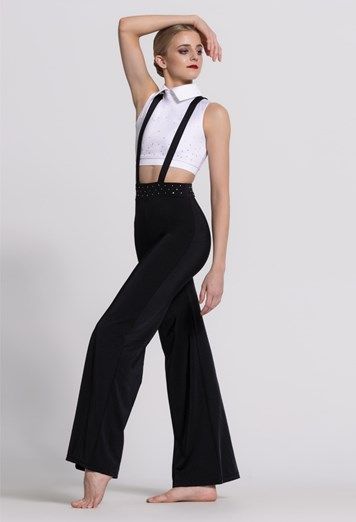 Dance Costumes Pants, Dance Costumes Tap, Jazz Dance Outfits, Jazz Outfits, Weissman Dance Costumes, Solo Dance Costumes, Modern Dance Costume, Spandex Jumpsuit, Hip Hop Costumes