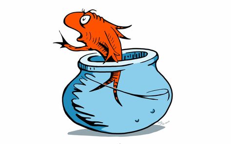 Dr Seuss Fish Bowl, Dr Seuss Printables Free, Dr Seuss Drawings, Dr Seuss Fish, Dr Seuss Images, Dr Seuss Illustration, Dr Suess Characters, Dr Seuss Clipart, Dr Seuss Coloring Pages