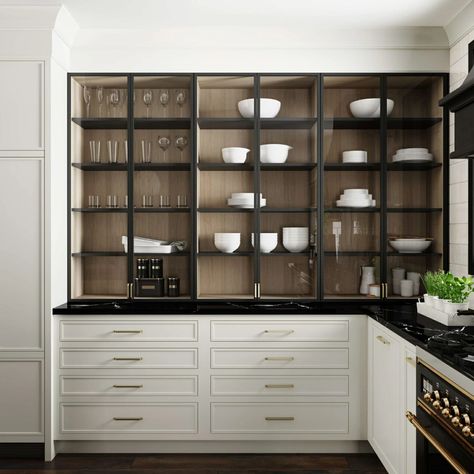 Cabinet Doors: Shaker Door Shake Down - Dura Supreme Cabinetry Glass Kitchen Cabinet, Shaker Style Cabinet Doors, Metal Kitchen Cabinets, Glass Kitchen Cabinet Doors, Glass Kitchen Cabinets, Transitional Kitchen Design, Shaker Style Cabinets, Cabinet Door Styles, Framed Cabinet