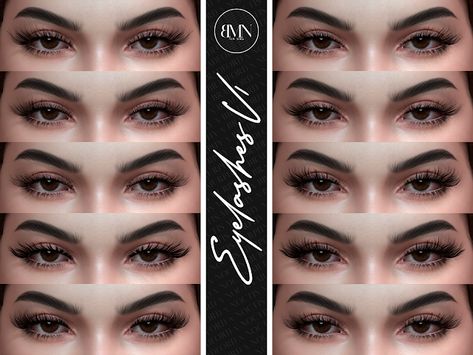 3D Eyelashes V1 - MURPHY x BRADFORD x NOCTIS Hollywood Lashes, Mods Sims 4, Sims 4 Piercings, Sims 4 Cc Eyes, The Sims 4 Skin, Makeup Cc, Sims 4 Anime, Pelo Sims, Sims 4 Cc Makeup