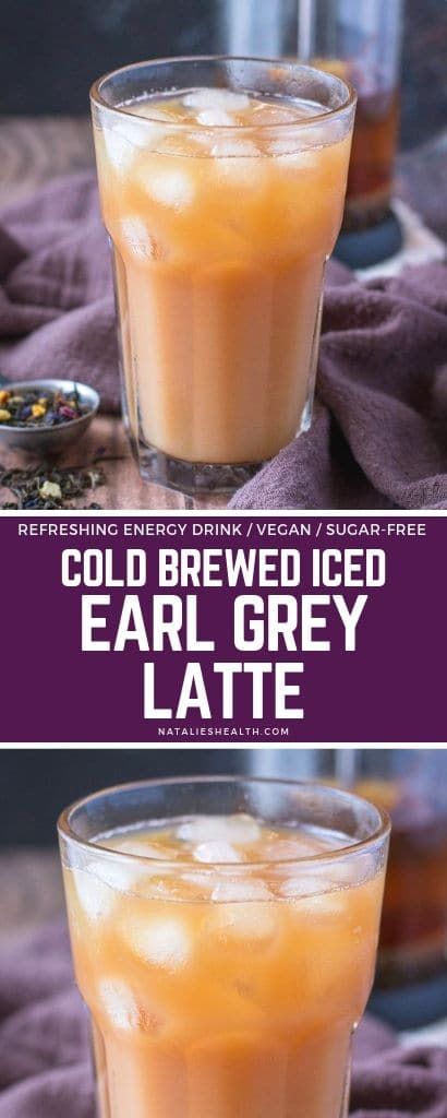 Cold Brewed Iced Earl Grey Latte is lightly-sweet, creamy and flavorful, easy to make drink. Perfect Summer refreshment without excess calories. -- #drinks #drinksrecipes #drinkshealthy #icedtea #tearecipes #healthy #healthyrecipes #healthylifestyle #healthylife #weightlossrecipes #coffee #summerrecipes #vegan #veganrecipes Earl Grey Latte, Healthy Refreshing Drinks, Vegan Sugar, Healthy Teas, Easy Drinks, How To Make Drinks, Grey Tea, Lemonade Recipes, Earl Grey Tea