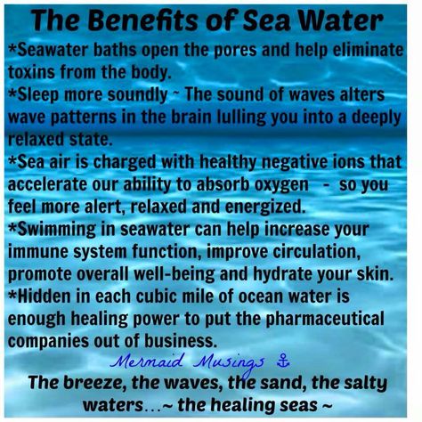 The Benefits to Sea Water Negative Ions Benefits, Healing Water, Ocean Salt, Holistic Fitness, The Sound Of Waves, Water Benefits, Healing Waters, Natural Swimming Pool, Ocean Quotes