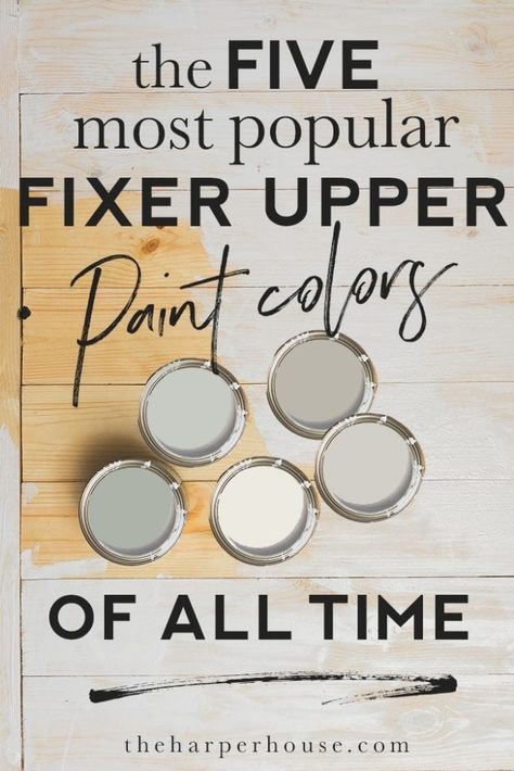 Fixer Upper Paint Colors, Joanna Gaines Paint Colors, Farmhouse Paint Colors Interior, Joanna Gaines Paint, Farmhouse Paint Colors, Popular Paint Colors, House Color Palettes, Farmhouse Paint, Room Paint Colors