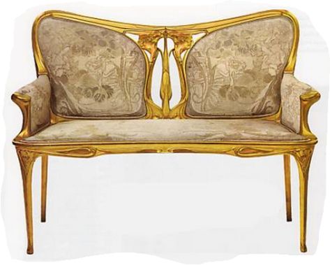 Sofa for the 1900 Paris exhibition- Georges de Feure, 1900, France Indian Sofa, Om Kalthoum, Louis Xvi Furniture, Twig Furniture, Interesting Interiors, Art Nouveau Furniture, Unique Sofas, Perfect Chair, Industrial Art