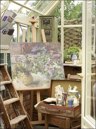 Artist's studio by the shore ..... wish...... Artsy Bedroom, Studio Aesthetic, Art Studio Space, Art Studio At Home, Dream Studio, Organic Farm, My Art Studio, Painting Studio, Art Space