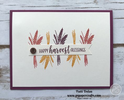 Fall Greeting Cards, Harvest Blessings, Gather Together, Thanksgiving Cards, Ink Stamps, Fall Cards, Card Challenges, Holiday Catalog, Card Sketches