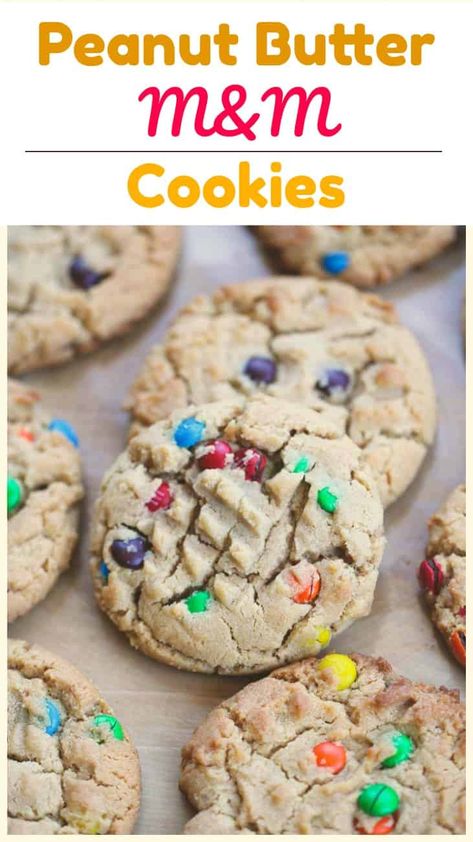 Peanut Butter Ideas, Butter Ideas, Cookies Chocolate Chip, Classic Peanut Butter Cookies, Chewy Peanut Butter Cookies, M M Cookies, Best Peanut Butter, Cookies Chocolate, Cookie Bar Recipes