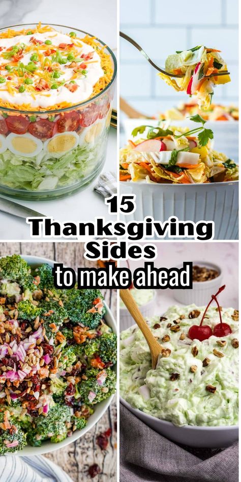 Salads To Go With Turkey Dinner, Thanksgiving Cold Salads, Cold Side Dishes Thanksgiving, Side Dishes You Can Make Ahead Of Time, Cold Dishes For Thanksgiving, Thanksgiving Sides That Travel Well, Christmas Cold Side Dishes, Cold Thanksgiving Dishes, Make Ahead Side Dishes For Christmas