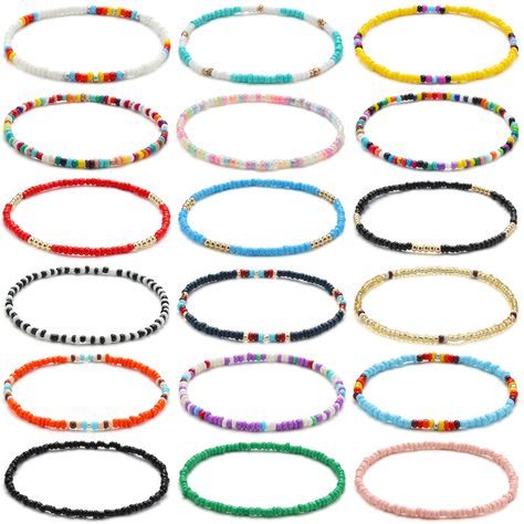 Beach Foot Jewelry, Ankle Bracelets Diy, Anklet Set, Anklets For Women, Beaded Ankle Bracelets, Beaded Ankle, Women Anklets, Gelang Manik, Diy Bracelet Designs