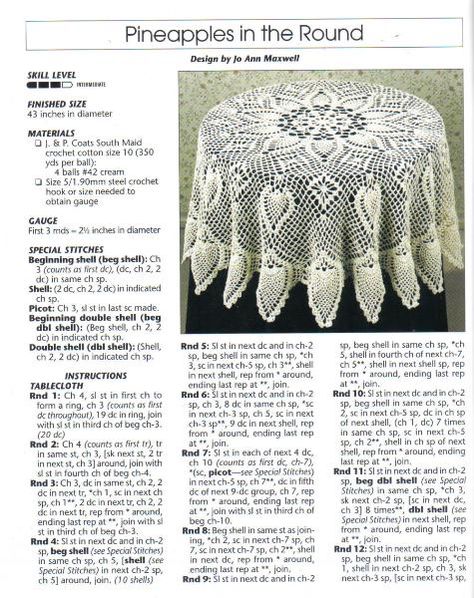 Picot Crochet, Taplak Meja Crochet, Crochet Table Topper, Tablecloth Pattern, Crochet Tablecloth Pattern, Free Crochet Doily Patterns, Crochet Table Runner Pattern, Vintage Crochet Patterns, Decor Crochet