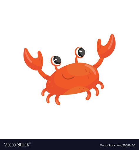 Crab Cartoon, Crab Illustration, Crab Tattoo, Book Vector, Crab Print, Easy Drawings For Kids, Towels Kids, Sea Animal, Children Book