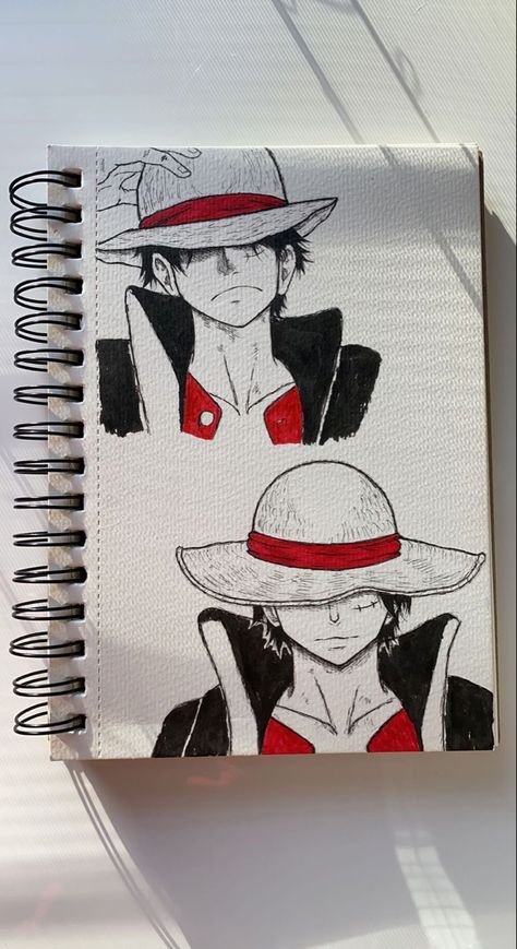 Luffy Sketch, Straw Hat Luffy, Sketch Book Ideas, Character Design Drawing, Anime Canvas Painting, Pencil Drawing Images, Anime Drawing Books, Cool Pencil Drawings, Anime Canvas Art