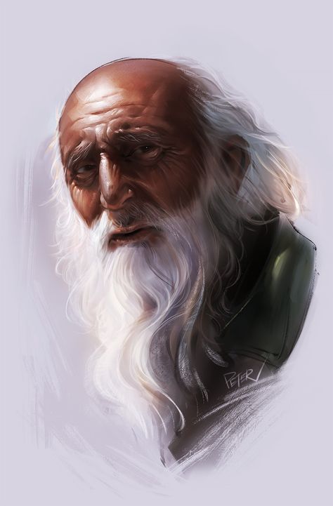 ArtStation - Old man, Peter Xiao Old Man Portrait, Call Of Cthulhu Rpg, Fantasy Role Playing, Oldest Human, Fantasy Portraits, Cyberpunk Character, Human Male, Dungeons And Dragons Homebrew, Fantasy Male