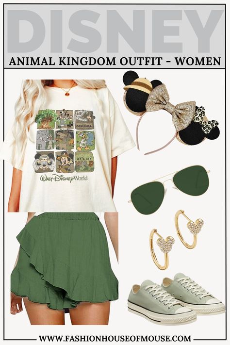 [SponsoredPost] Wondering What To Wear To Disney During Your Next Vacation? Here Are Six Cute And Comfortable Animal Kingdom Inspired Disney Outfits You'll Love! #disneyvacationoutfitswomen Disney World Aesthetic Outfits Family, Couples Epcot Outfits, Disney Group Outfits Friends, Up Outfit Disney, Disney Outfits Women Magic Kingdom, Animal Kingdom Inspired Outfits, Disney Outfits Adults, Disney Animal Kingdom Family Outfits, Disney World Outfits Magic Kingdom