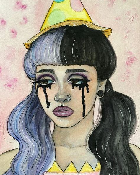 Melanie Martinez Painting Ideas, Melanie Martinez Painting, Melanie Martinez Drawing, Melanie Martinez Art, Melanie Martinez Drawings, Painting Inspo, Lana Del Ray, Blue Dream, Sketches Easy