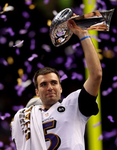 Joe Flacco!!!! Lombardi Trophy, Joe Flacco, Baltimore Ravens Football, Ravens Football, Vince Lombardi, Fantasy Sports, Baltimore Ravens, Fantasy Football, Football Fans