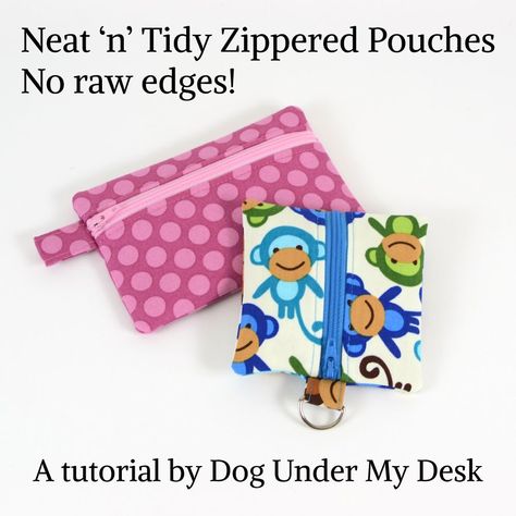 NeatTidyCover1000 Thread Crafts, Zippered Pouches, Diy Sac, Zipper Pouch Tutorial, Pouch Tutorial, Sewing Purses, Small Sewing Projects, Pouch Pattern, Bag Ideas