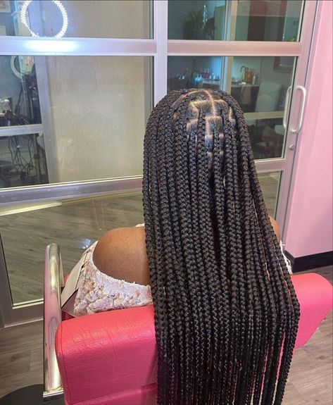 Med Knotless Braids, Knotless Box Braids, Big Box Braids, Big Braids, Big Box Braids Hairstyles, Long Box Braids, Box Braids Hairstyles For Black Women, Braids Hairstyles Pictures, Cute Box Braids Hairstyles