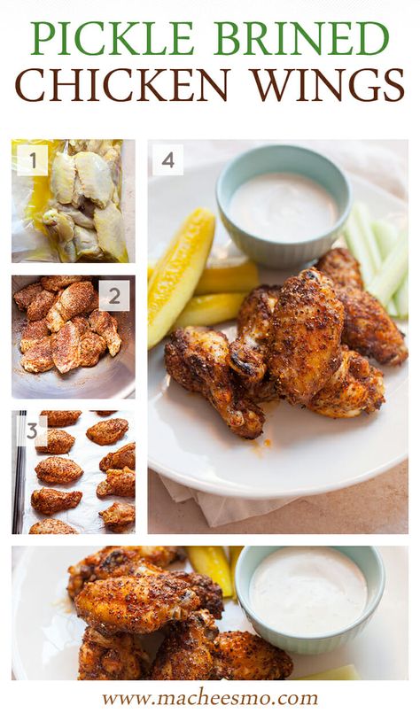 Pickle Brined Chicken, Brined Chicken Wings, Ranch Chicken Wings, Brined Chicken, Best Chicken Wing Recipe, Football Appetizers, Baked Wings, Brine Chicken, Empty Jar