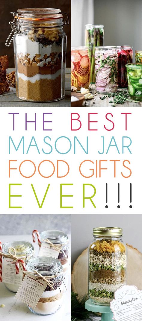 Dry Mixes For Gifts, Diy Jar Recipe Gifts, Vegan Mason Jar Gifts, Diy Gifts For Kitchen, Best Jar Gifts, Jar Presents Ideas, Premade Mixes In A Jar, Cookie Recipe In A Jar Gift, Homemade Food Basket Gift Ideas