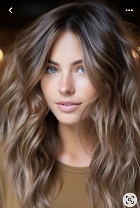 Blind To Brown Hair, Balayage Hair Mocha, Hair Colour Blue Eyes, Brown Hair Balayage Medium Length, Summer Highlights For Dark Hair, Cool Brown Hair Color With Highlights, Mouse Brown Hair Balayage, Cool Mocha Brown Hair, Warm Brunette With Highlights