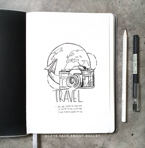 Diy Bullet Journal, Notebook Therapy, Travel Doodles, Love Doodles, Drawing Journal, Bullet Journal Themes, Instagram Travel, Journal Themes, Bullet Journal Layout