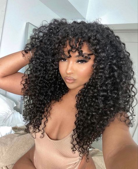 Curly Clip Ins, Natural Hair Extensions, Beautiful Curly Hair, Curly Human Hair Wig, Curl Pattern, Clip In Hair, Braided Hairstyles For Black Women, Hair Curly, Haircuts With Bangs