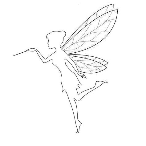 Fairy Outline Simple, Fairy Line Art, Fairy Outline, Garden Cookies, Art Parties, Wand Tattoo, Fairy Garden Birthday Party, Fairy Silhouette, Fairy Drawings