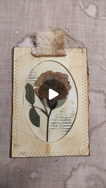 𝕰𝖋𝖋𝖎𝖊'𝖘 𝕬𝖗𝖙 𝕻𝖑𝖆𝖈𝖊 on Instagram: "• Specimen Card with a Window •  Coffee dye your card to achieve a grungy and vintage aesthetic, glue down your dry flowers or leaves and sew it together with an acetate sheet between the cards to create a lovely specimen. Add a little bit of stamping for an extra interest in the background. Sew a piece of fabric for a tab and there you have it. A fast and beautiful project for your Sunday. Give it as a gift or instead of a card or add it in your junk journal or use it as a bookmark or frame it.. enjoy crafting and unicycling.  Make something today. :)  Thank you for watching. 🖤 Effie xxx . . . . Music credit: @las_eras 🌹  https://open.spotify.com/track/4uYpFy11OHpZHVvrHLP9BN?si=JtkBhKOJTrWBAQ6edxpovA . . . . #cardmaking #handmadecards #hand Aesthetic Glue, Diy Ephemera, Coffee Dye, Junk Journal Cards, Window Envelopes, Art Place, Journal Tags, Junk Journal Ephemera, Dry Flowers