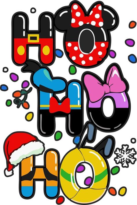 Mickey Mouse Wallpaper, Mouse Christmas, Mickey Christmas, Mickey Mouse Christmas, Cartoon Letters, Disney Holiday, Christmas Sublimation, Disney Scrapbook, Disney Crafts