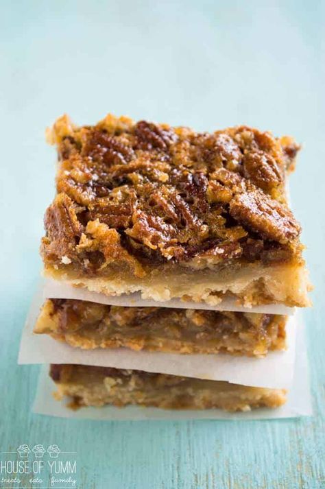 pecan pie bars stacked on top of each other Pecan Pie Bar, Pie Pecan, Sugar Cookie Crust, Princess Pinky Girl, Pecan Pie Filling, Pie Bar Recipes, Pinky Girl, Pecan Bars, Pecan Pie Bars