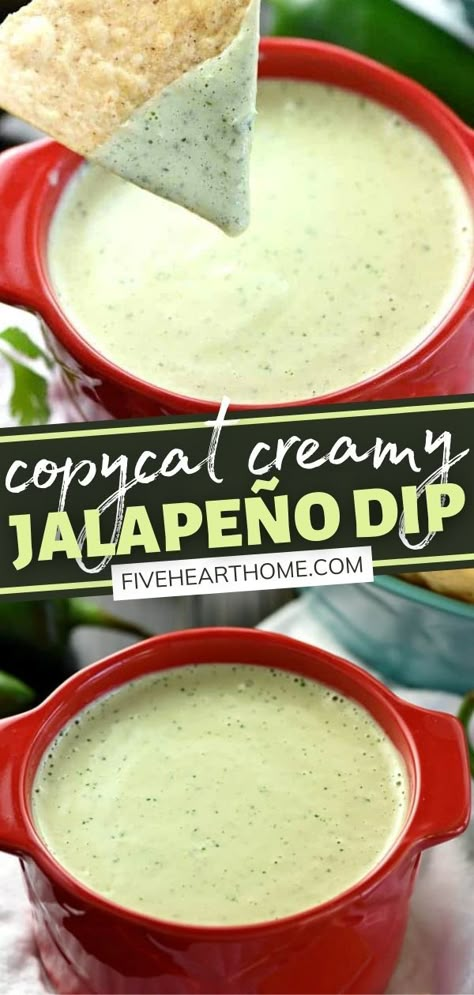 Creamy Jalapeño Dip, Creamy Jalapeno Dip, Jalapeño Dip, Jalapeno Dip, Creamy Jalapeno, Dip Recipes Easy, Infused Oils, Football Food, Cat Recipes