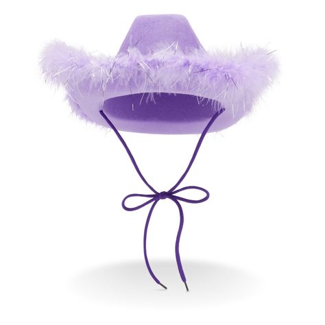 Sparkly Cowgirl Hat, Bachelorette Costume, Womens Cowboy Hat, Sparkly Cowgirl, Cute Concert Outfits, Festival Attire, Purple Hat, Purple Cow, Cowgirl Costume